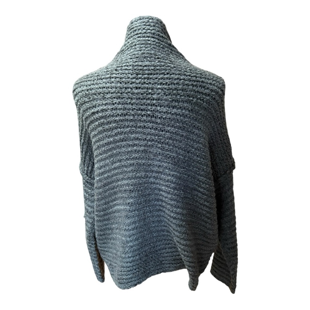 Gray Women's Cowl Neck Cozy Baggy Sweater - Picture 4 of 5